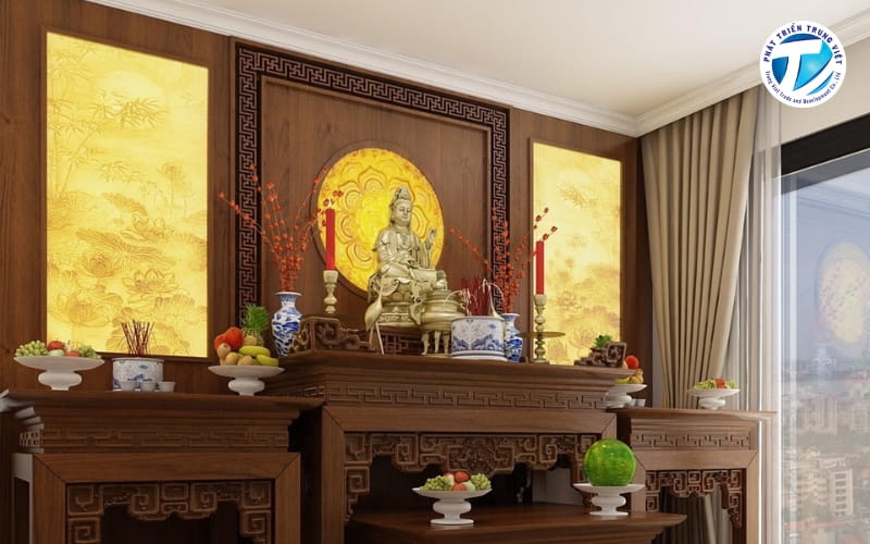 Trang trí phòng thờ bằng tranh điện 